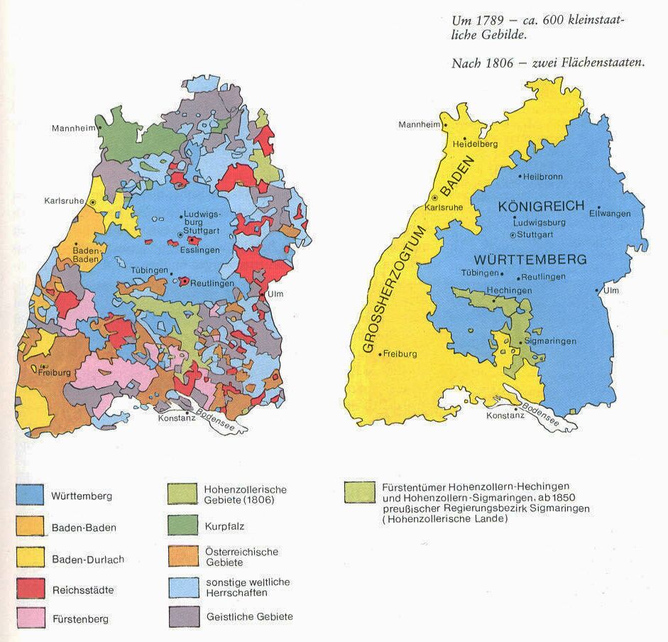 1789 + 1806, Baden + Wrttemberg