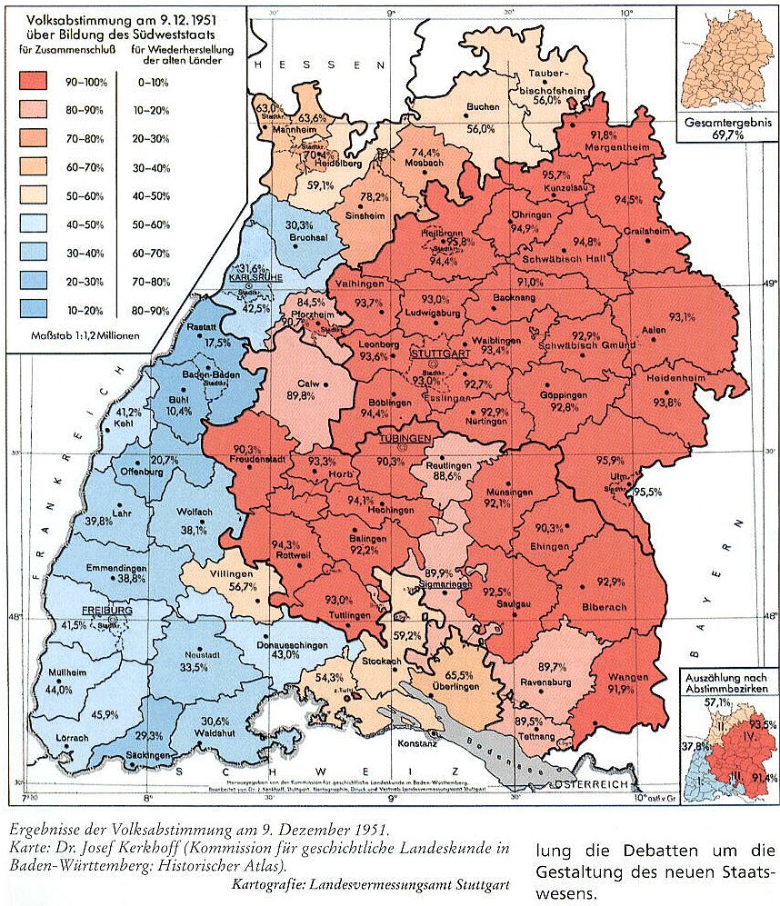 Abstimmung 1951 Baden+Württemberg
